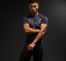 Spiderman 3D Printed T-shirts Men Compression