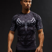Spiderman 3D Printed T-shirts Men Compression