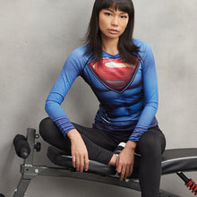 Superman 3D Printed T Shirt Women Compression Long Sleeve