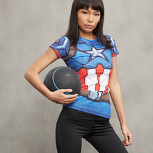 Captain America Short Sleeve Compression T-Shirt Women