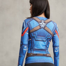 Captain America Short Sleeve Compression T-Shirt Women