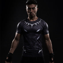 Black Panther 3D Printed T-shirts Men Compression
