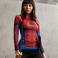 Spiderman 3D Printed T Shirt Women Compression Long Sleeve