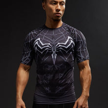 Spiderman 3D Printed T-shirts Men Compression