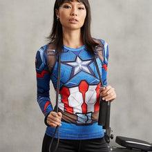 Captain America Long Sleeve Compression T-Shirt Women